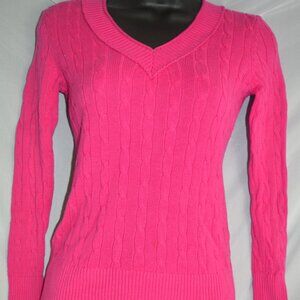 Ann Taylor Loft pink sweater size small 100% cotton